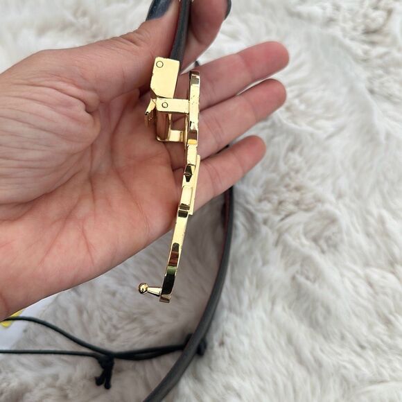 Salvatore Ferragamo Double Adjustable Calfskin Belt Size 95 in Black/Red - Picture 7 of 12